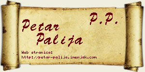 Petar Palija vizit kartica